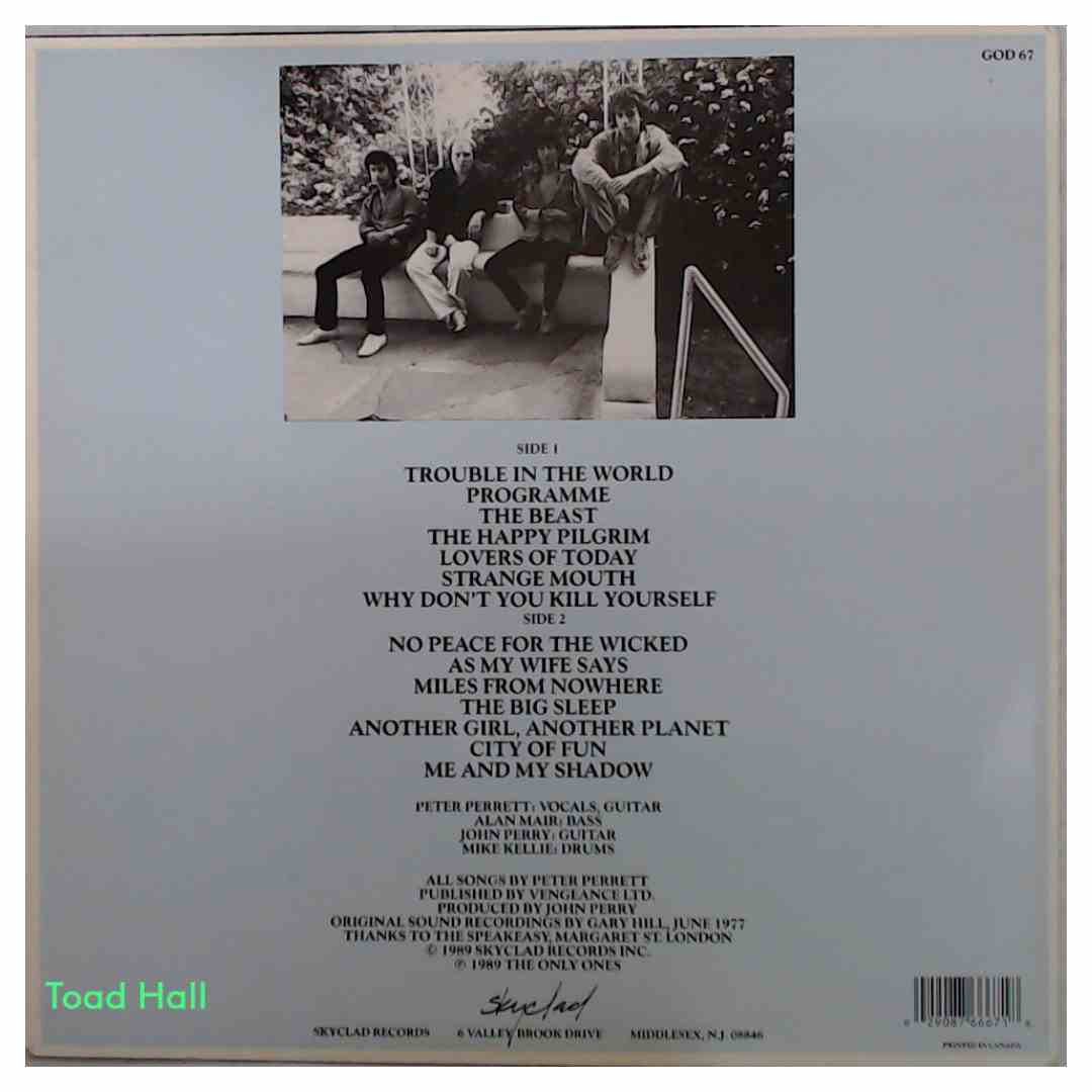 The Only Ones - Live In London - Used Vinyl