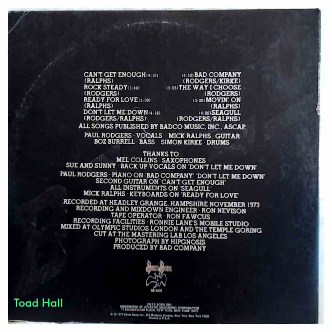 BAD COMPANY Bad Co. Import GEMA Used Vinyl LP