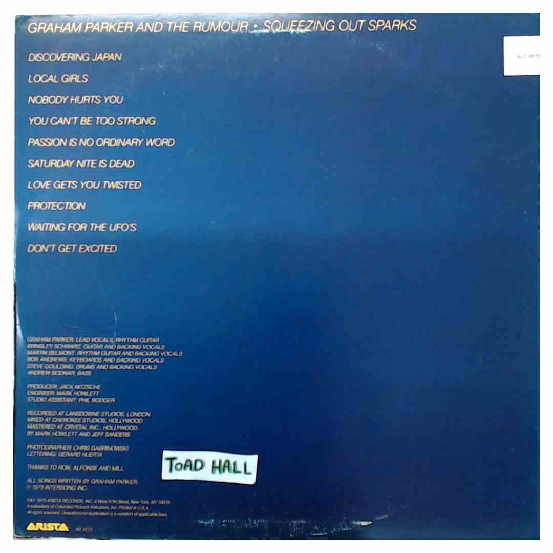 Graham Parker  Squeezing Out Sparks  Used Vinyl LP