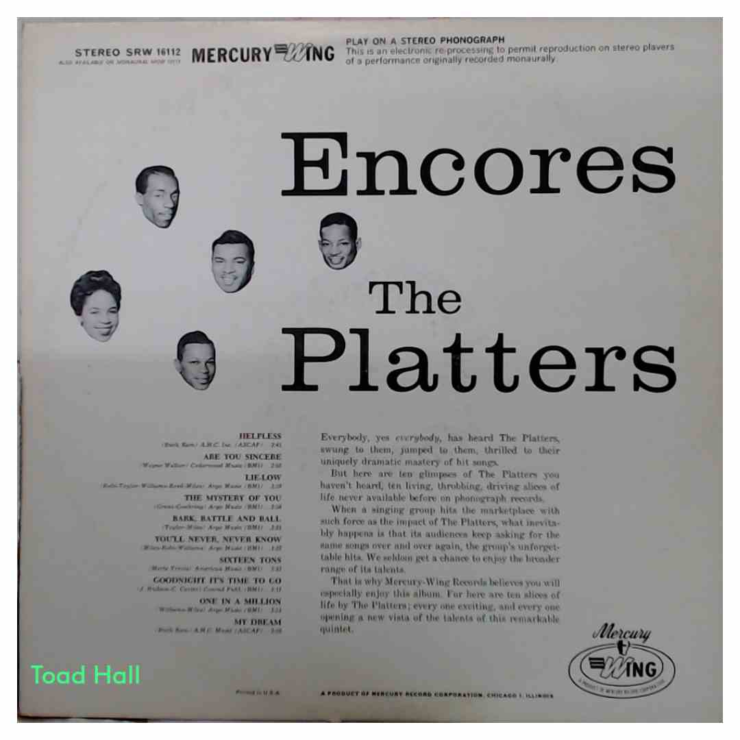 The Platters - Encores! - Used Vinyl