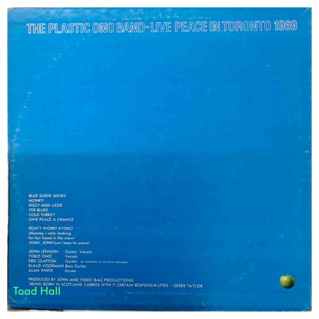 The Plastic Ono Band - Live Peace In Toronto 1969 - Used Vinyl