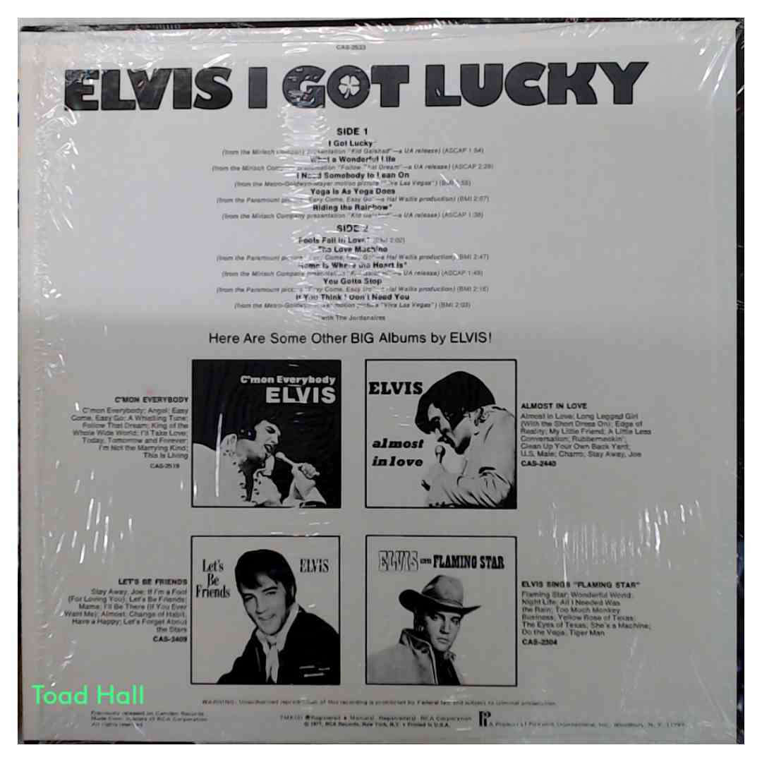 Elvis Presley - I Got Lucky - Used Vinyl