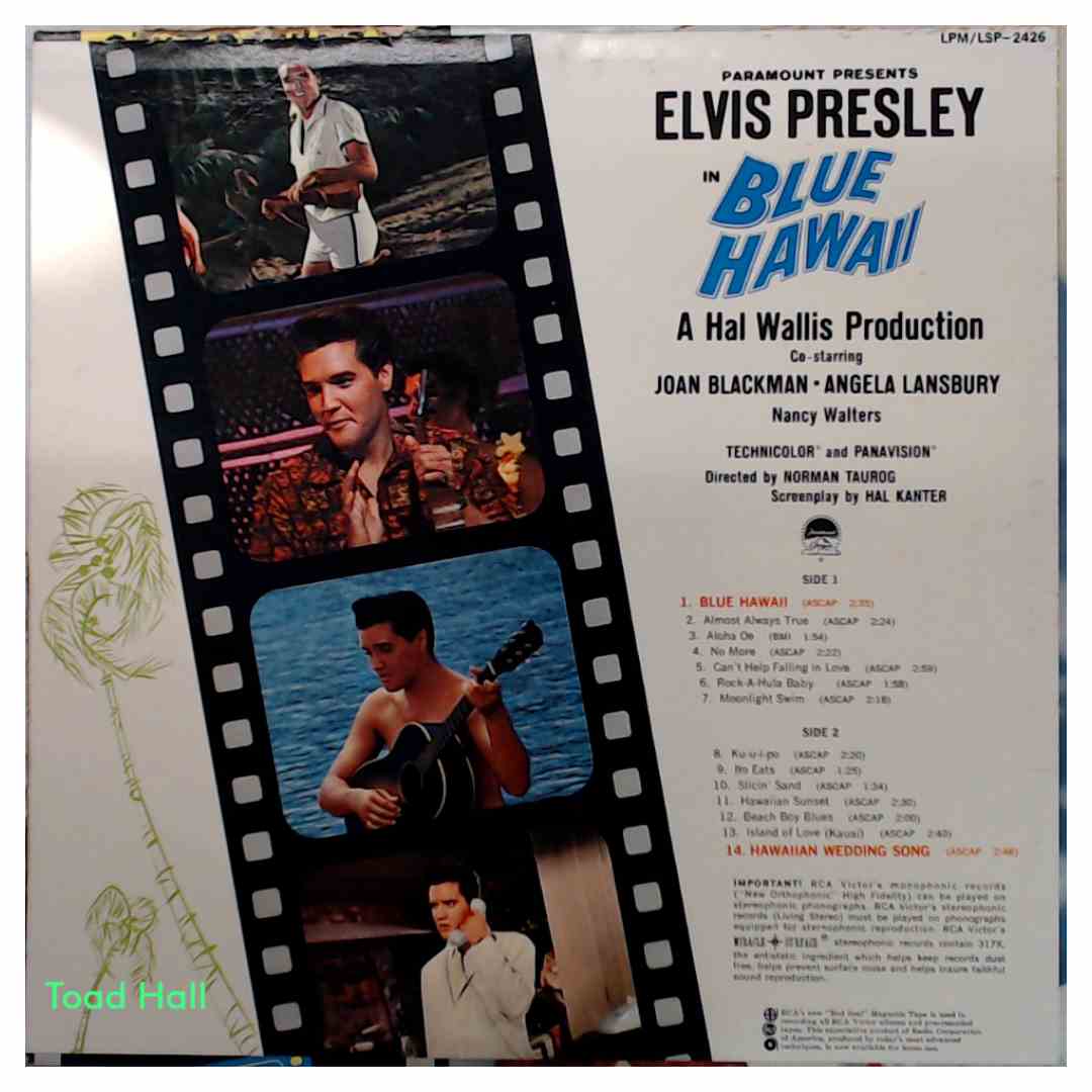 Elvis Presley  Blue Hawaii  Used Vinyl LP