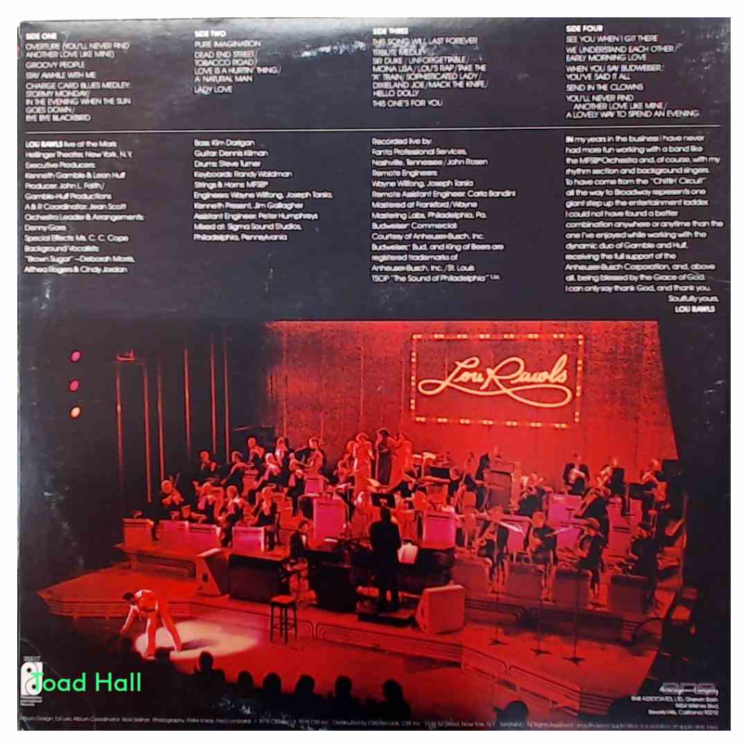 Lou Rawls - Lou Rawls Live - Used Vinyl