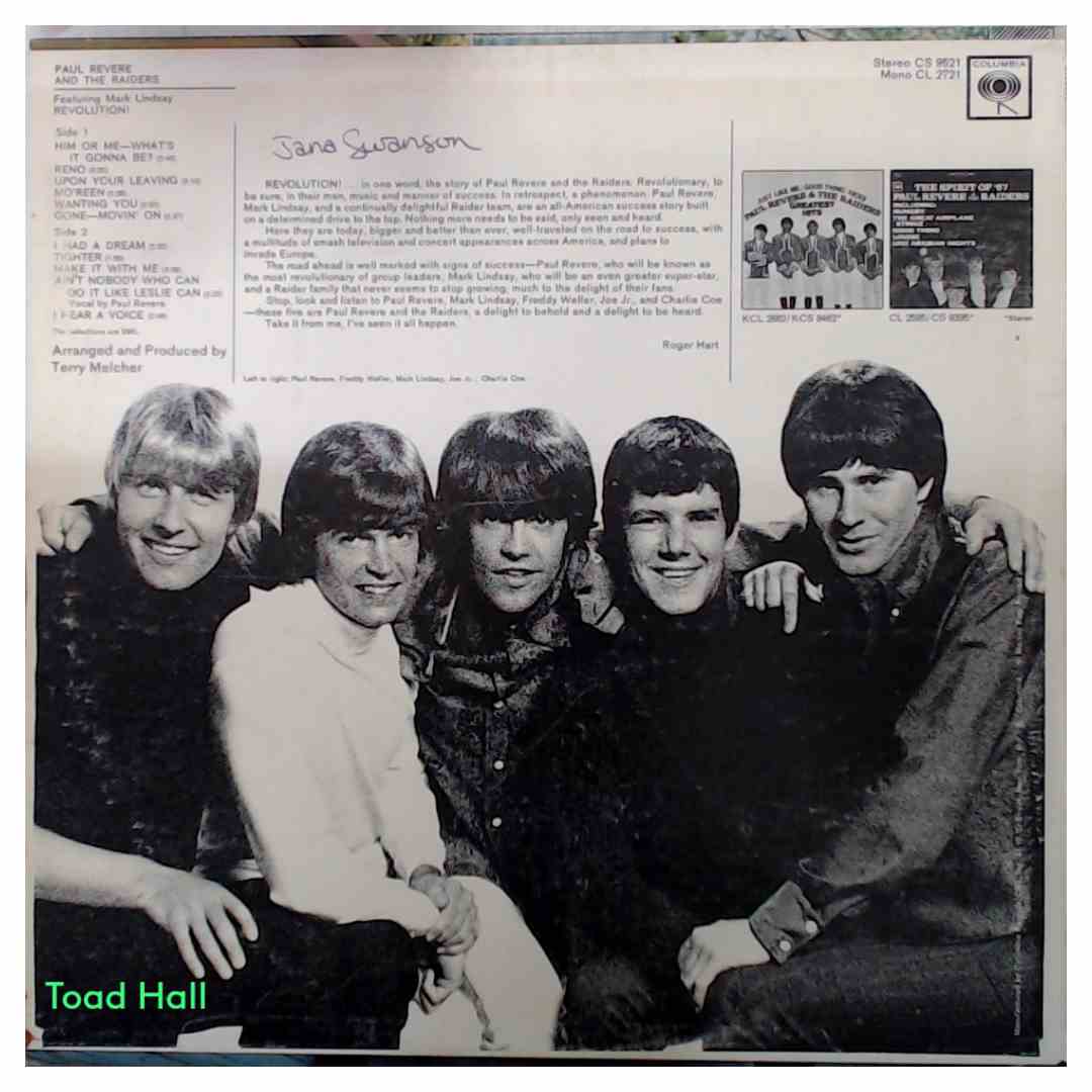 Paul Revere & The Raiders  Revolution  Used Vinyl LP