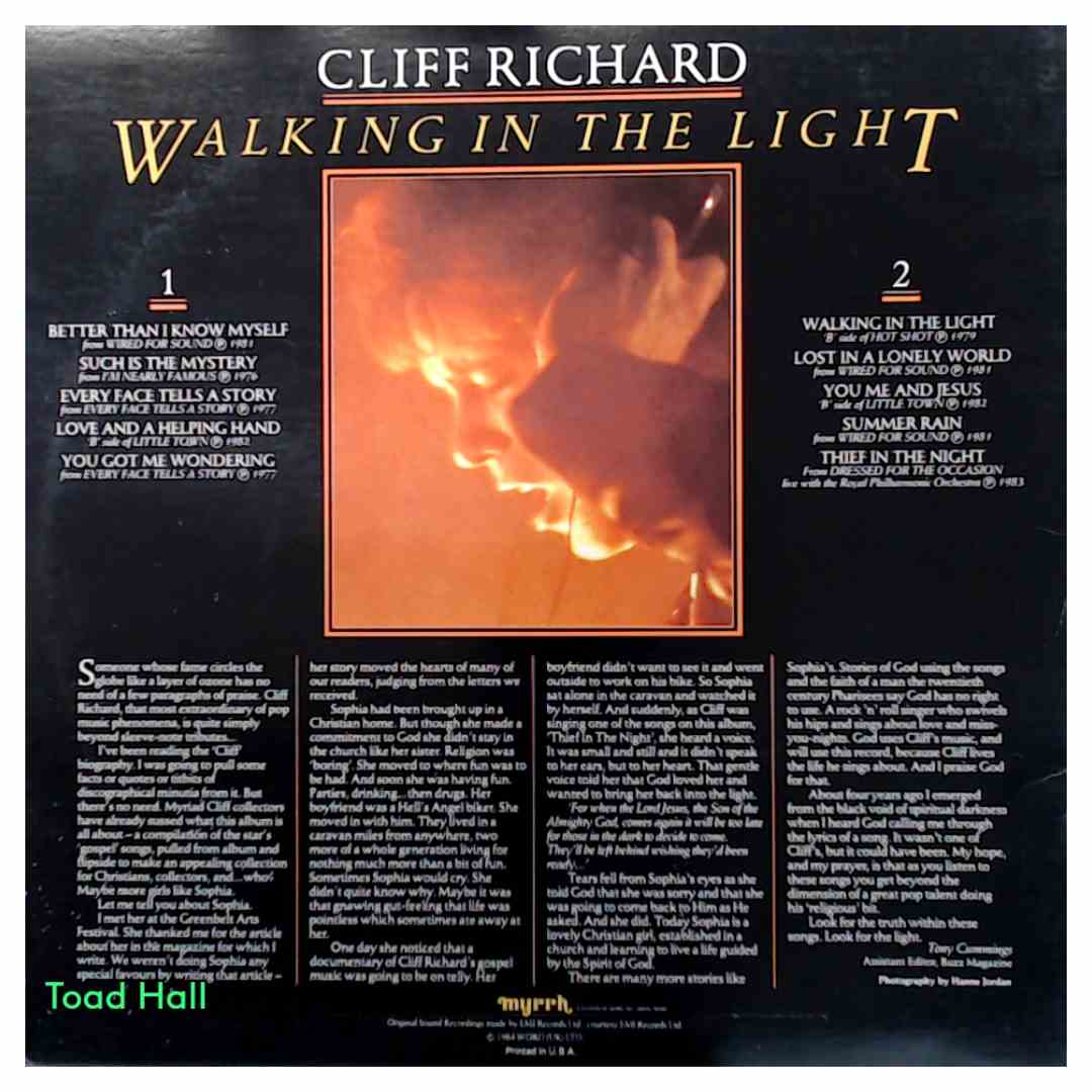 Cliff Richard - Walking In The Light - Used Vinyl