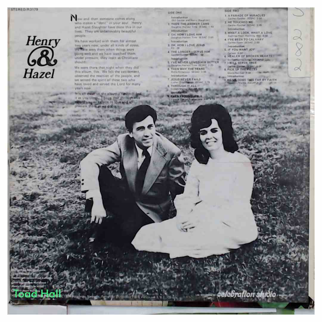 Henry & Hazel Slaughter - Live: Featuring A Parade Of Miracles - Used Vinyl