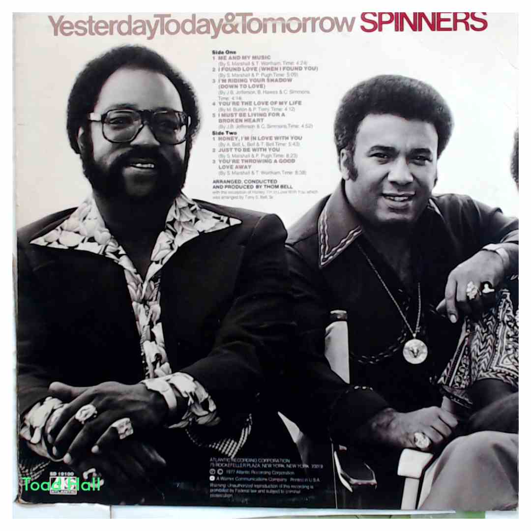 Spinners - Yesterday, Today & Tomorrow - Used Vinyl