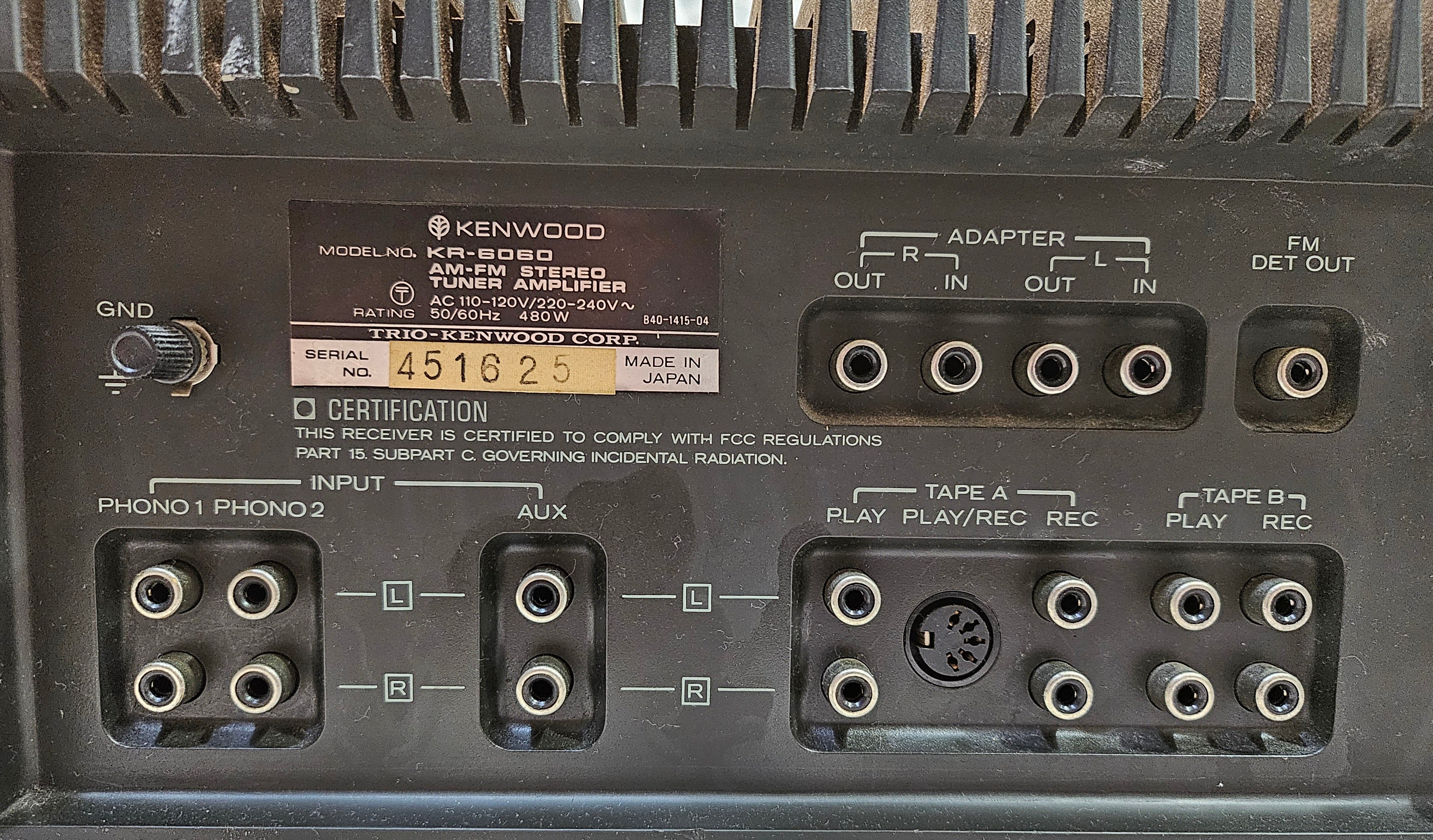 Kenwood KR-6060 Receiver