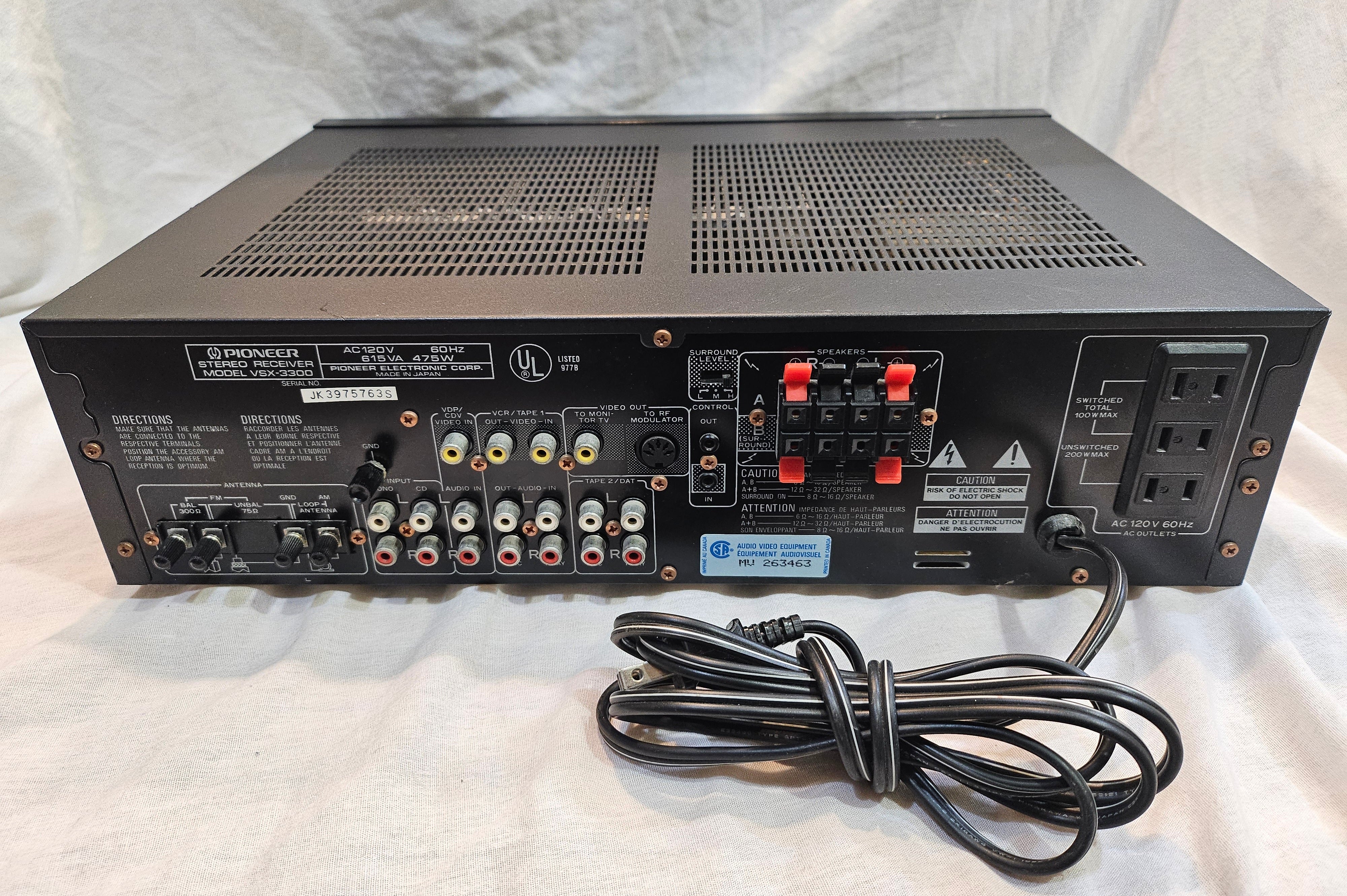 Pioneer VSX-3300 Receiver