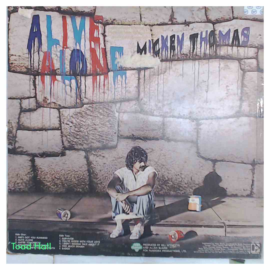 MICKEY THOMAS Alive Alone Promo Used Vinyl LP