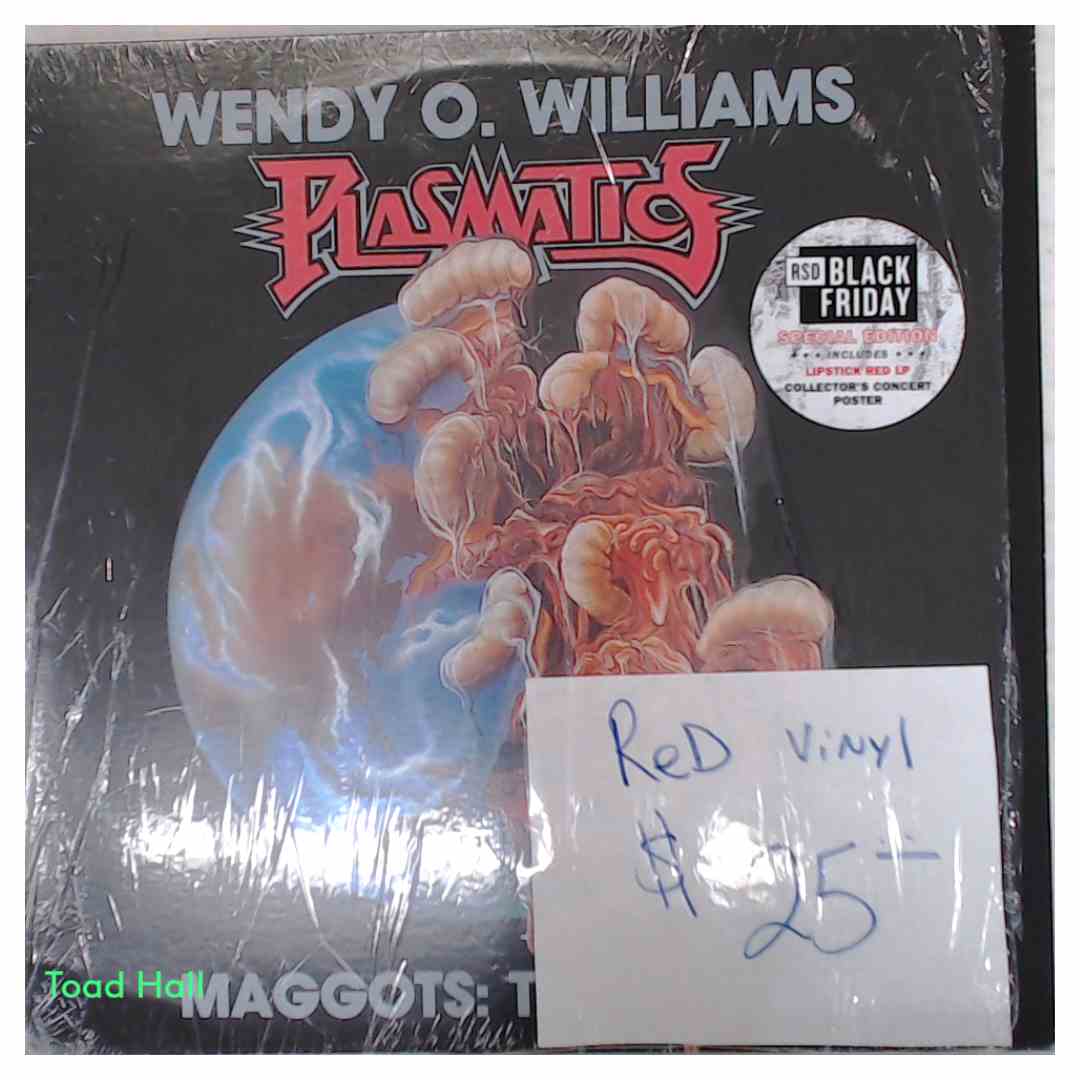 WENDY O. WILLIAMS and PLASTMATICS Maggots: The Record Lipstick Red Vinyl Used Vinyl LP