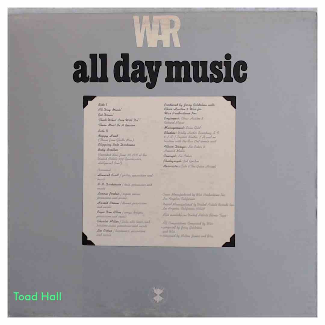 WAR All Day Music Used Vinyl LP