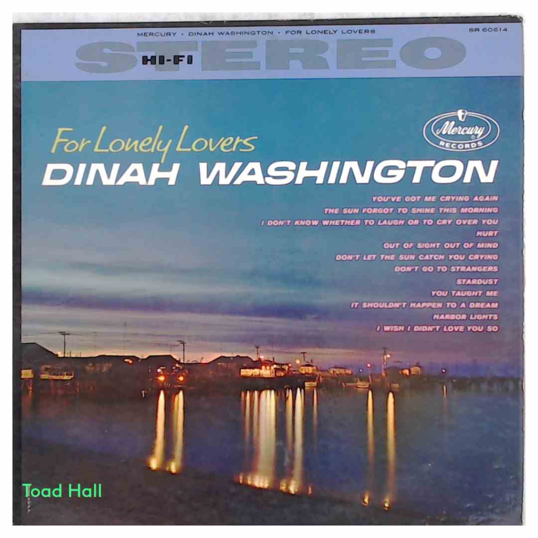 DINAH WASHINGTON For Lonely Lovers Used Vinyl LP