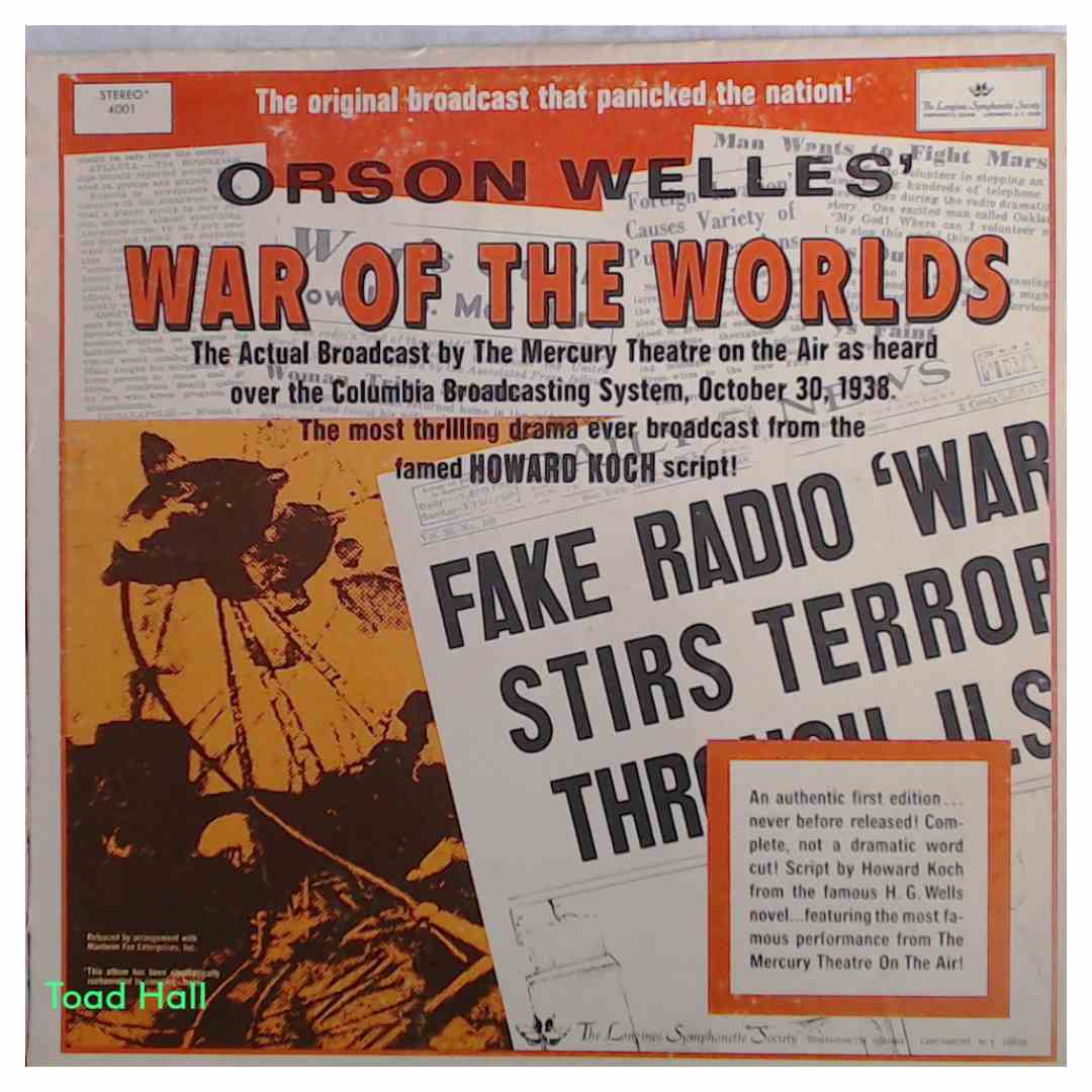 ORSON WELLES War Of The Worlds Used Vinyl LP