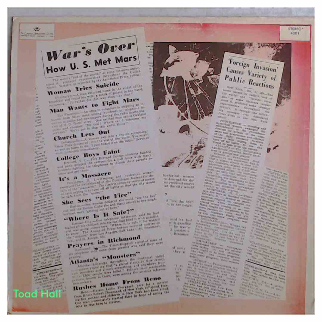 ORSON WELLES War Of The Worlds Used Vinyl LP