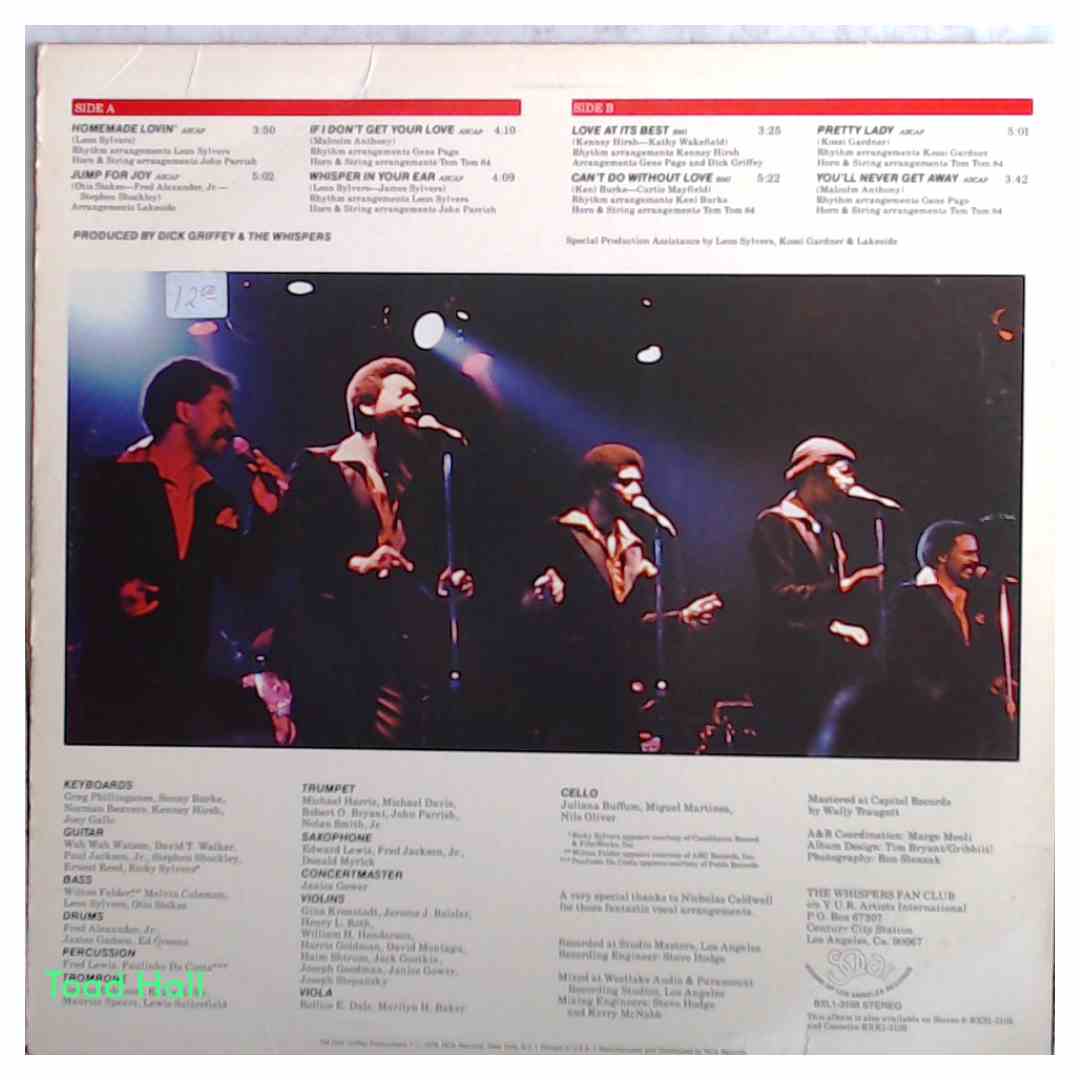 THE WHISPERS Whisper In Your Ear Used Vinyl LP