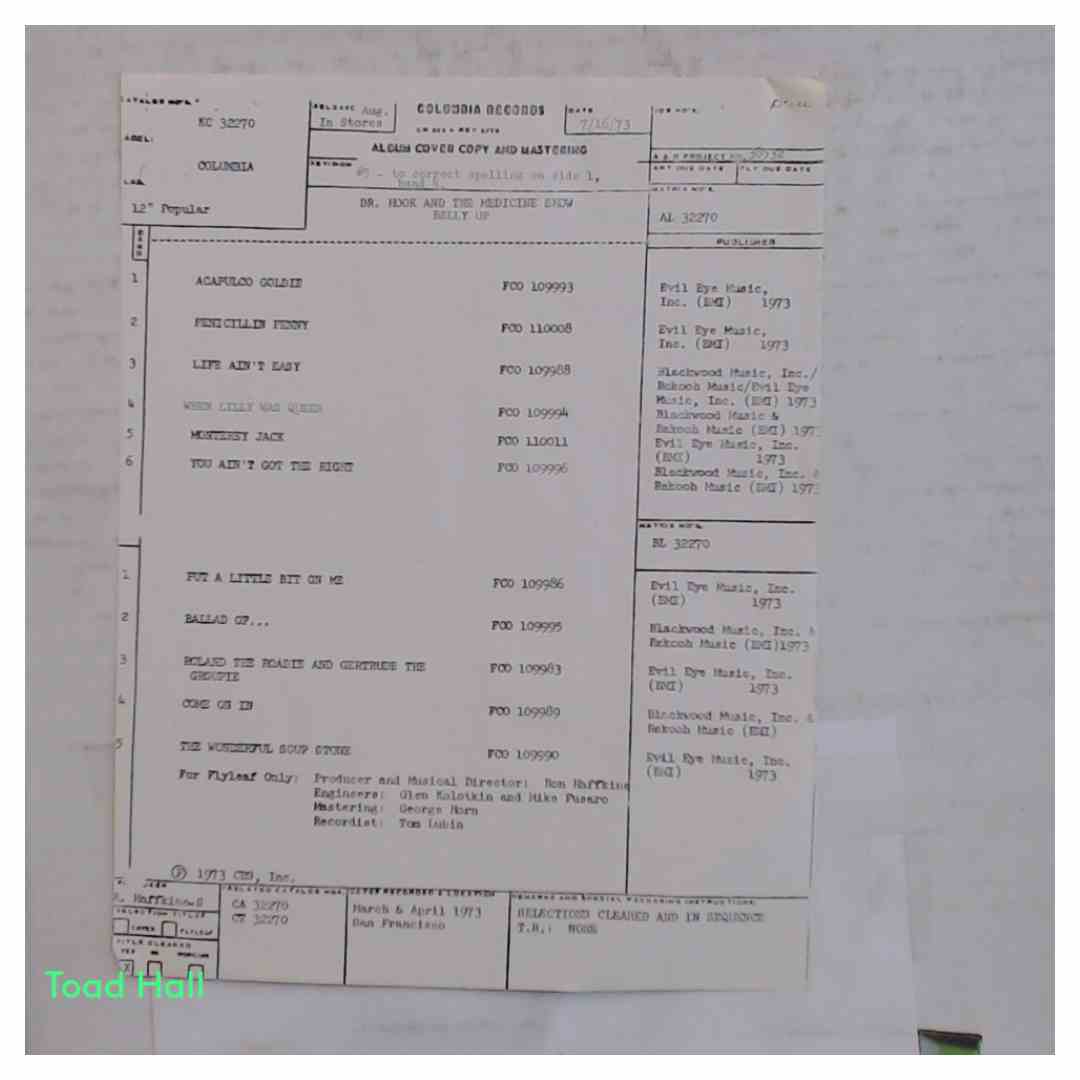 DR. HOOK Belly Up! PROMO LABELS Used Vinyl LP