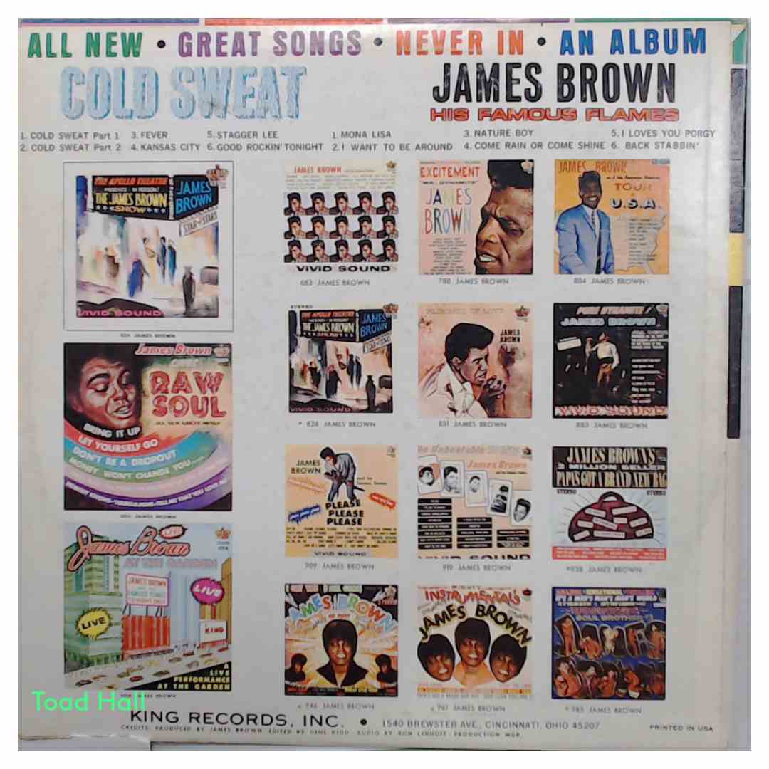 JAMES BROWN Cold Sweat Used Vinyl LP