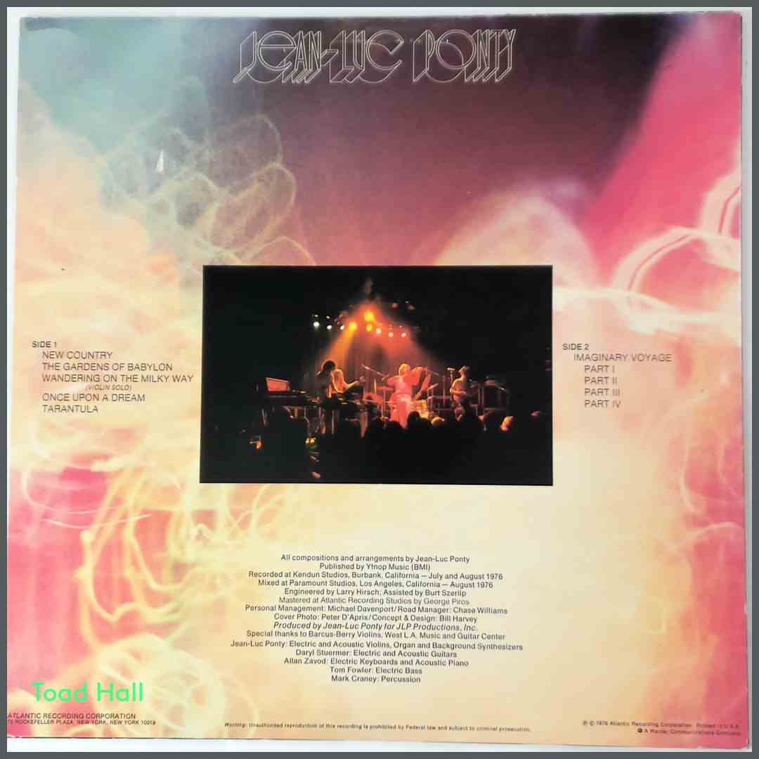 JEAN-LUC PONTY Imaginary Voyage Used Vinyl LP SD19136