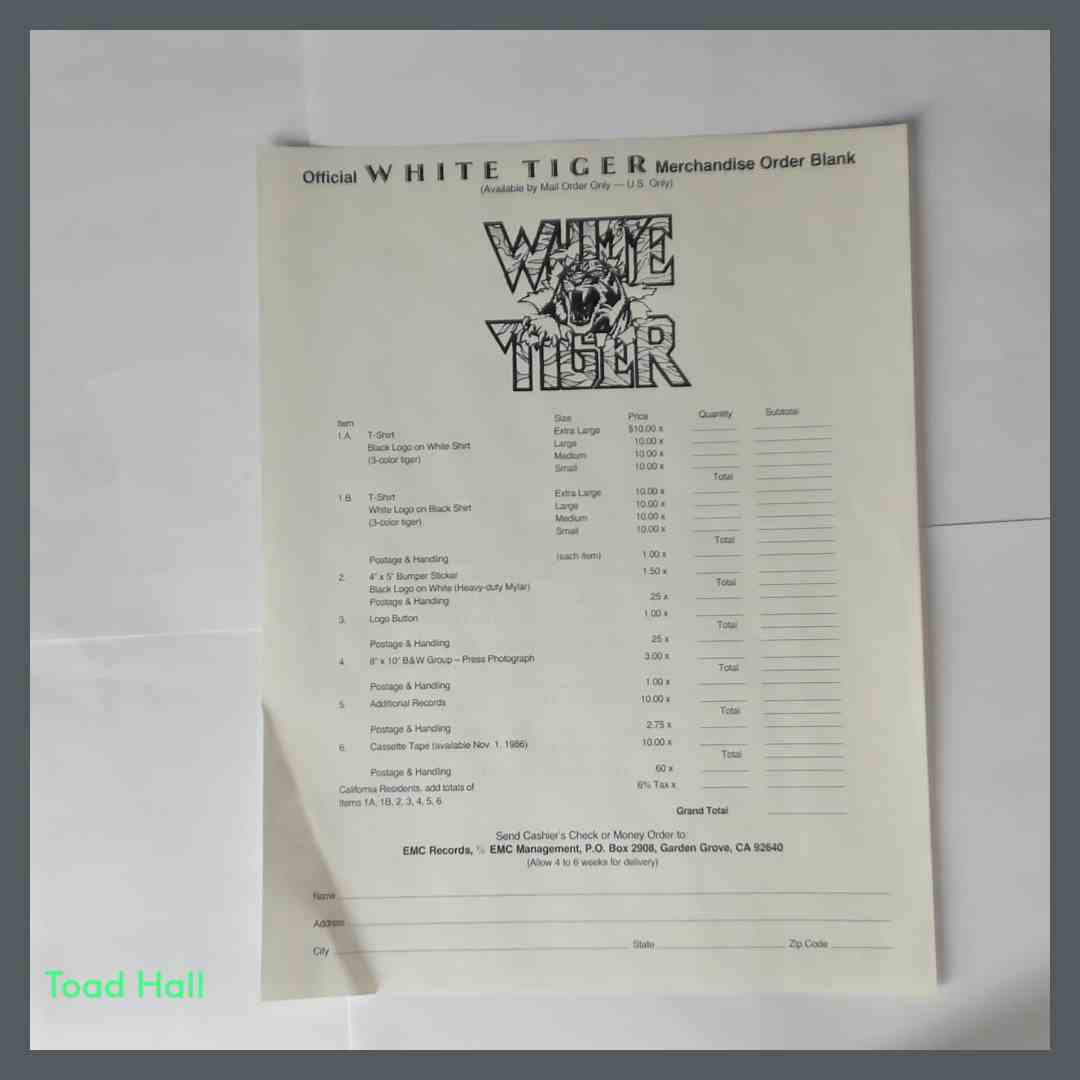 WHITE TIGER White Tiger Used Vinyl LP EMC3653