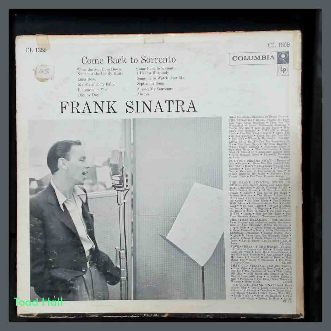 FRANK SINATRA Come Back To Sorrento Used Vinyl