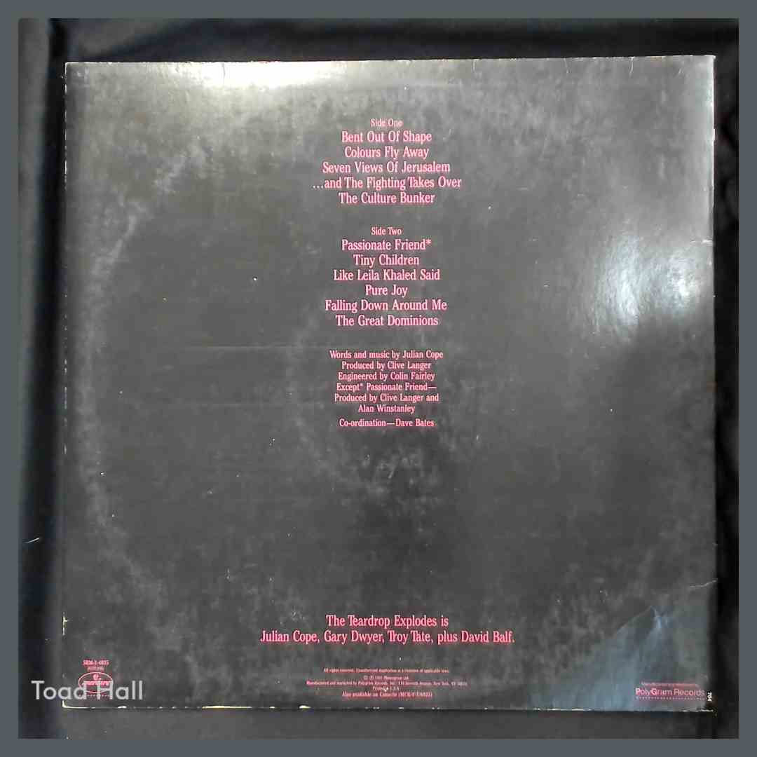 WILDER The Teardrop Explodes Used Vinyl LP