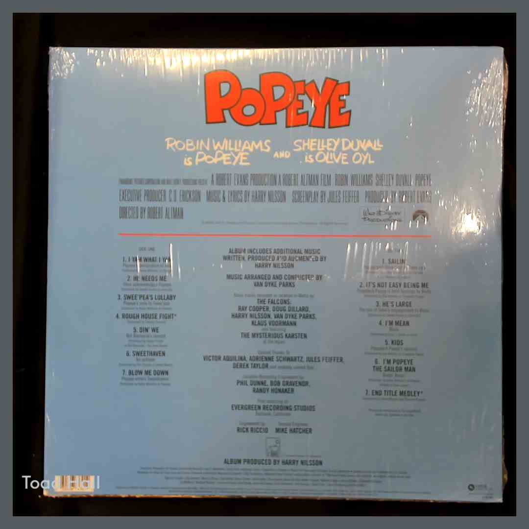 Popeye (Music From The Motion Picture) Used Vinyl LP RSD 2016