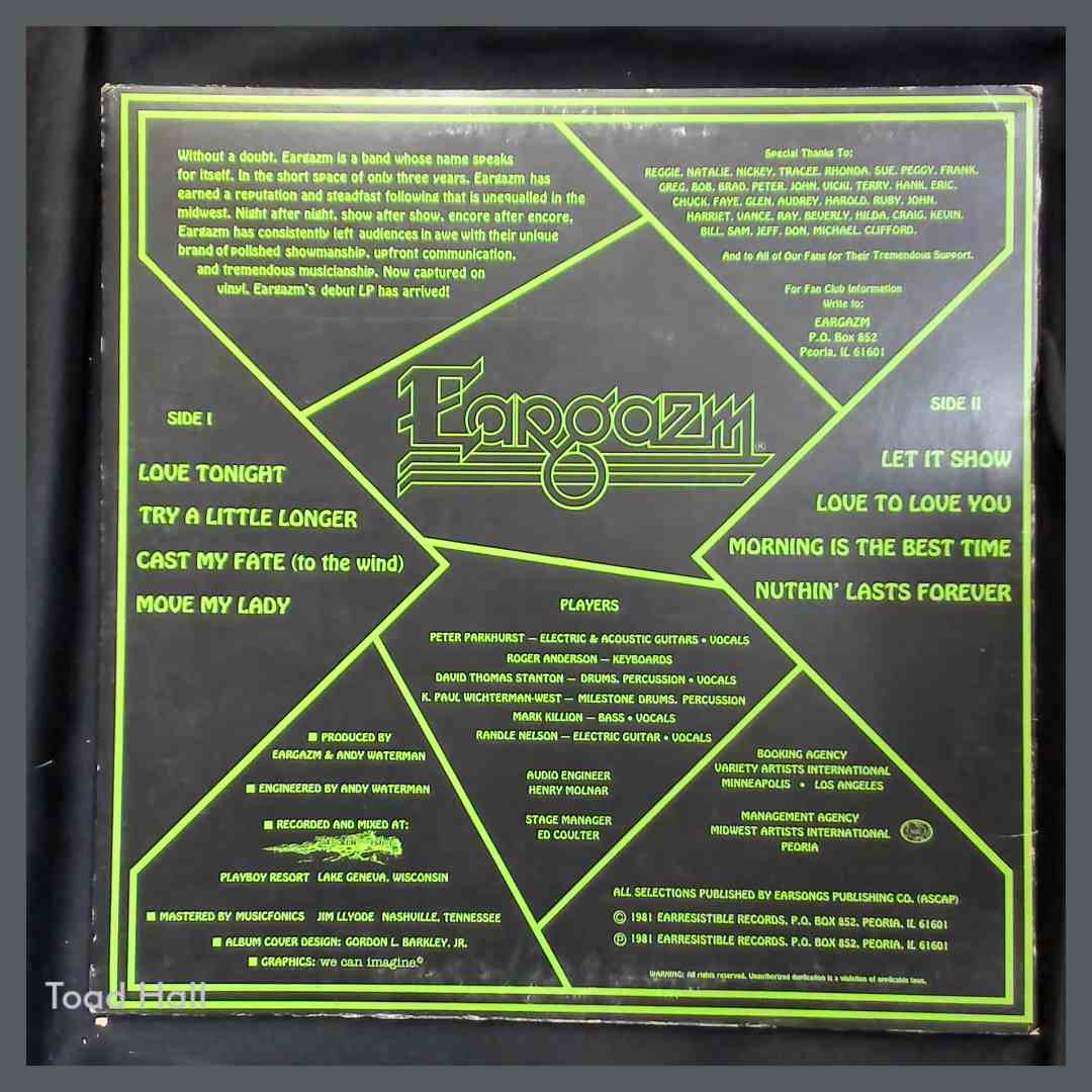 EARGAZM Eargazm Used Vinyl LP