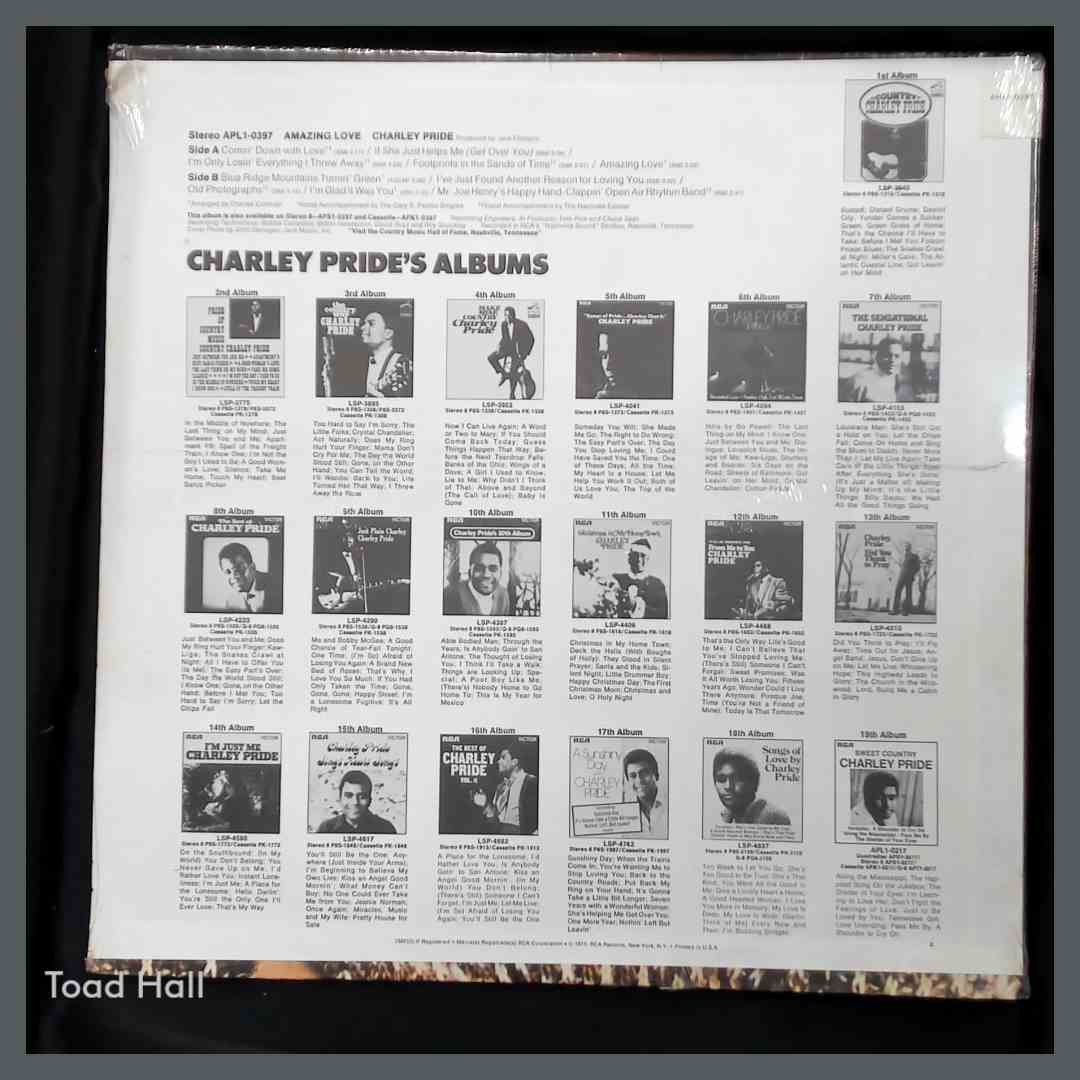 CHARLIE PRIDE Amazing Love Vintage Sealed Vinyl