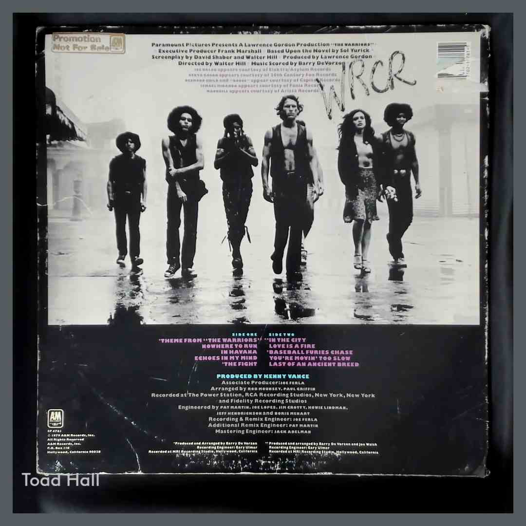 VARIOUS ARTISTS The Warriors Soundtrack Used Vinyl LP Promo VARIOUS ARTISTS The Warriors Soundtrack Used Vinyl LP Promo