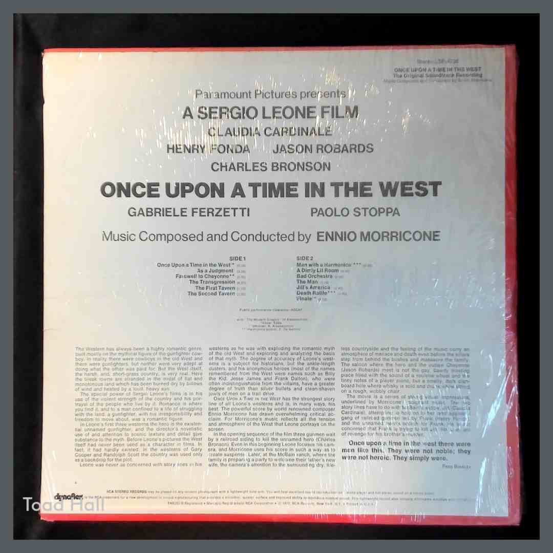 ENNIO MORRICONE Once Upon A Time In The West Soundtrack Original Press Sealed Vintage Record LP