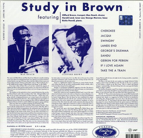 CLIFFORD BROWN AND MAX ROACH A Study In Brown (Acoustic Sounds Series) Used Vinyl LP