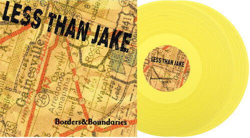 LESS THAN JAKE Borders & Boundaries 25th Anniversary New Vinyl LP Yellow Vinyl
