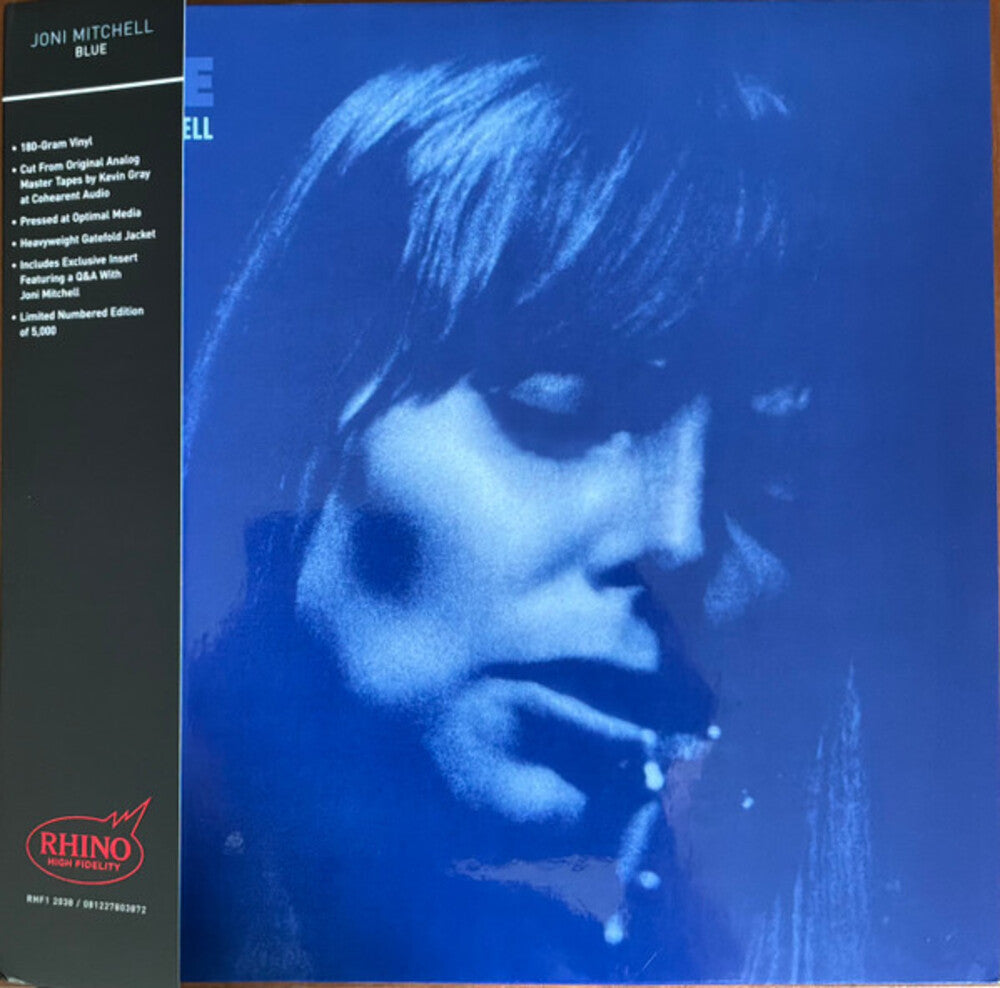 the album cover for Joni Mitchell - Blue [Rhino Hi-Fi, Brick & Mortar Exclusive]