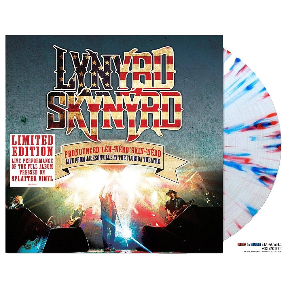 LYNYRD SKYNYRD Pronounced `leh-`nerd `skin-`nerd Live From Jacksonville Red/Blue Splatter LP
