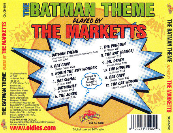 MARKETTS The Batman Theme CD, like new