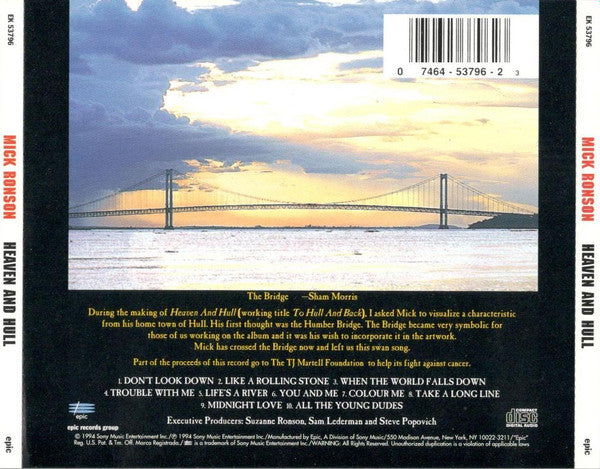 MICK RONSON Heaven And Hull CD, new/sealed