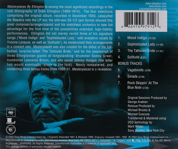 DUKE ELLINGTON Masterpieces By Ellington CD, new/sealed