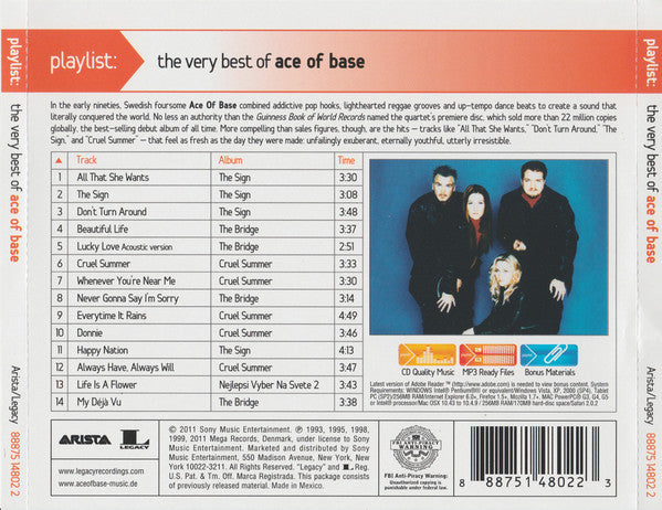 ACE OF BASE The Very Best of Ace Of Base CD, very good plus
