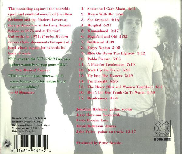 MODERN LOVERS Precise Modern Lovers Order CD, like new