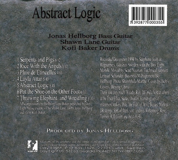 JONAS HELLBORG with SHAWN LANE and KOFI BAKER Abstract Logic Used CD, Like New