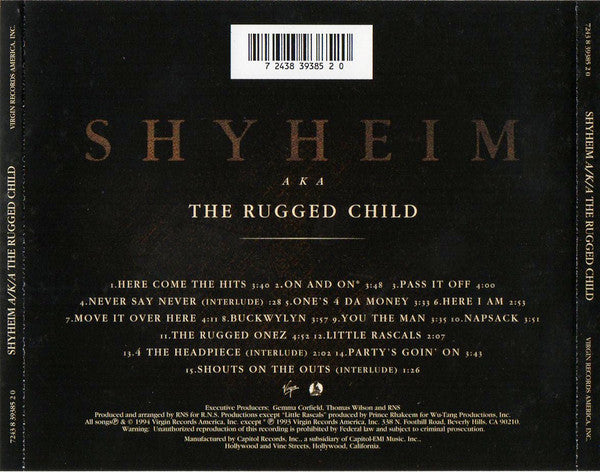SHYHEIM A/K/A THE RUGGED The Rugged Child Used CD, VG+