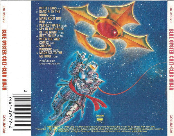 BLUE OYSTER CULT Club Ninja CD, like new