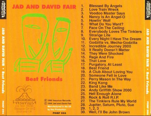 JAD AND DAVID FAIR Best Friends Used CD, VG+