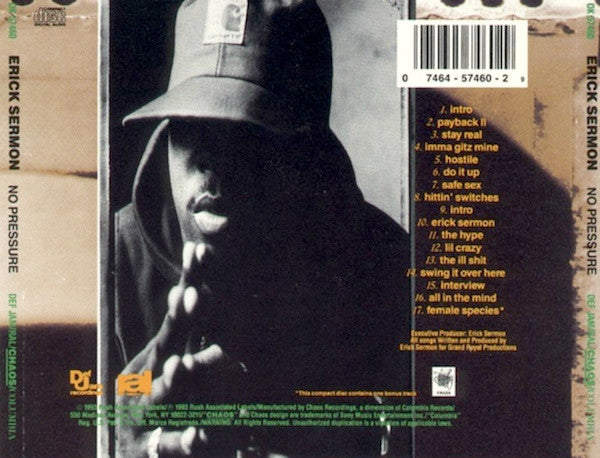ERICK SERMON No Pressure CD, like new