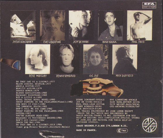CRASS Best Before Used CD, VG+