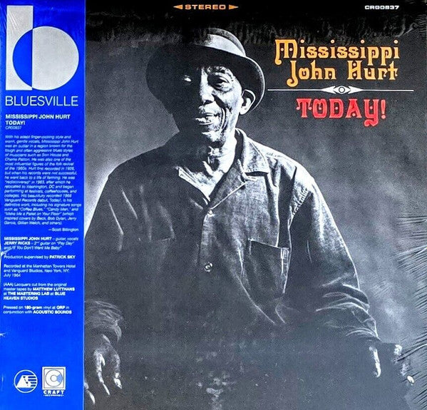 MISSISSIPPI JOHN HURT Today! New Vinyl LP