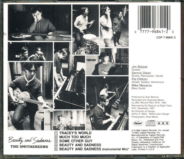 SMITHEREENS Beauty and Sadness CD, very good plus