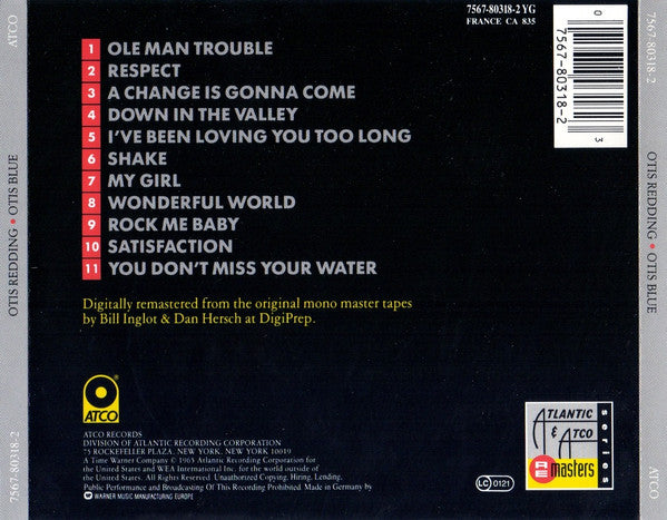 OTIS REDDING Otis Blue / Otis Redding Sings Soul Used CD, VG+